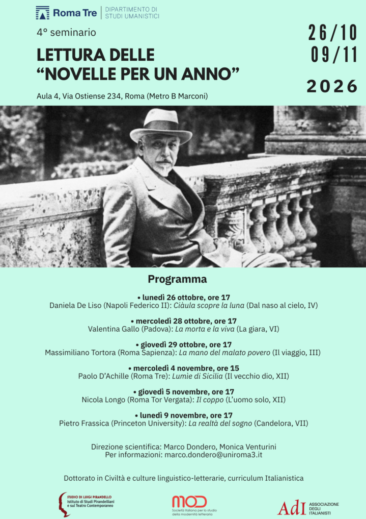 Locandina contenente il programma (che è lo stesso che è qui nella pagina web)n